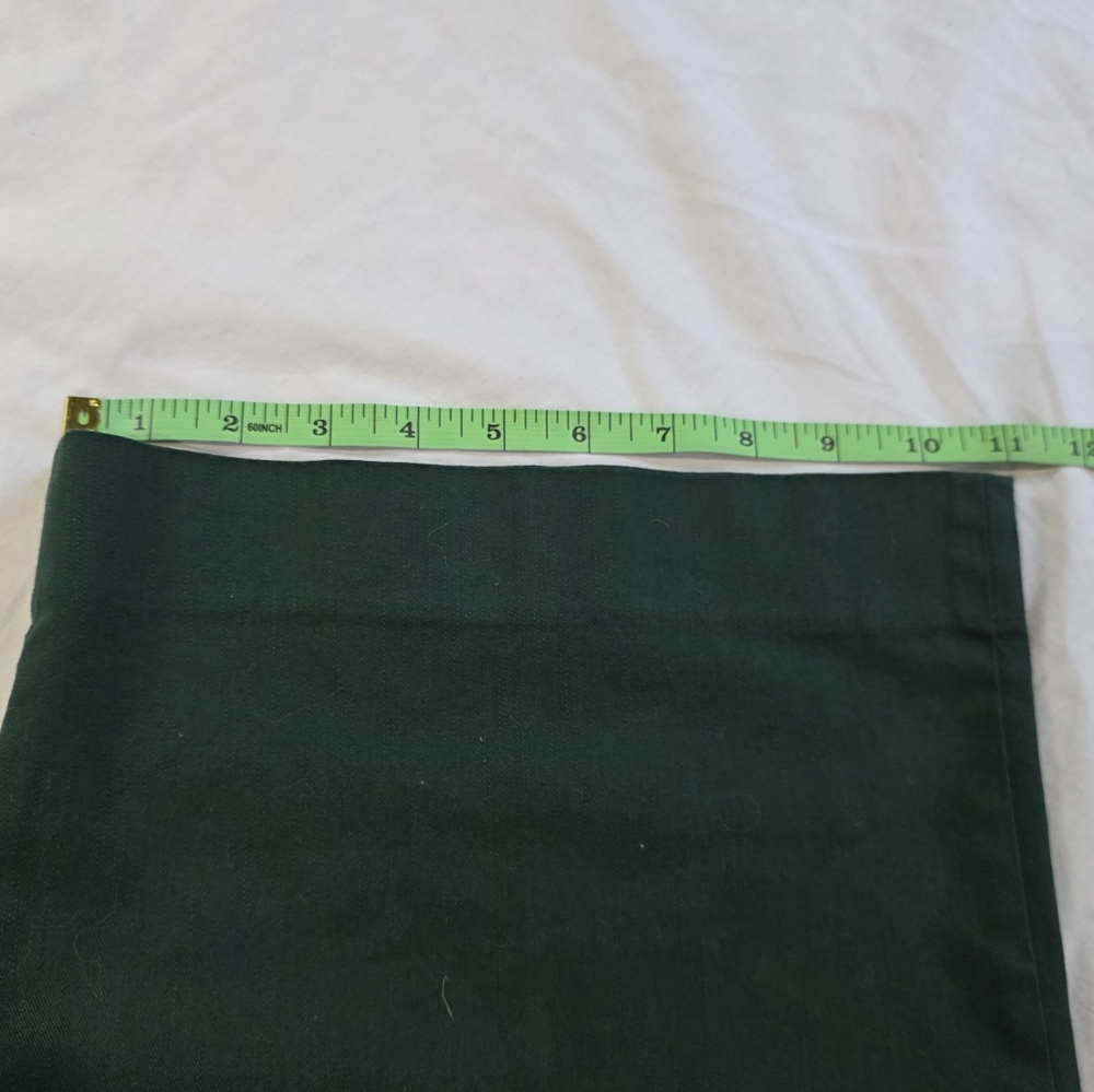 J. Peterman High Rise Wide Leg Hunter Green Twill Pants w/Hollywood Waist. 12 - Picture 8 of 10